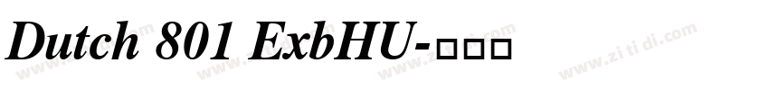 Dutch 801 ExbHU字体转换